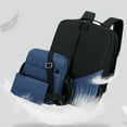thumbnail image 3 of Latrodar Fashion Three-piece Backpack Backpack Male Business Enduring apacity Students Bag Blue Home Gadgets, 3 of 5