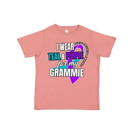 

Inktastic Suicide Prevention I Wear Teal and Purple for My Grammie Gift Toddler Boy or Toddler Girl T-Shirt