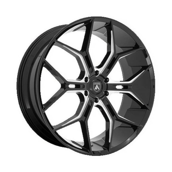 Asanti Black Abl-38 Monarch Truck 22X9.5 6X120 38Et 100.5Cb Gloss Black Milled Wheel