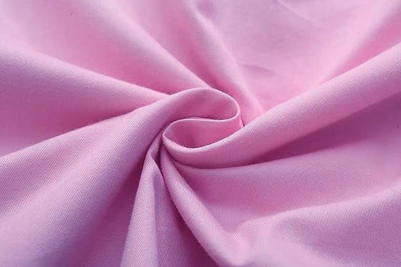 2-Pack Pink Pillow Shams Pillowcases with Lace and Ruffles Cotton Queen Size 20"X30" Shabby Chic