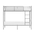 thumbnail image 4 of Zimtown Upgrated Twin over Twin Bunk Bed, Metal Bed Frame with Flat Step Ladder, White, 4 of 4