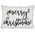 thumbnail image 4 of Fennco Styles Merry Christmas Lights Cotton Decorative Throw Pillow 14" W x 20" L - White Festive Cushion for Home, Couch, Bedroom, Office, Family Gathering and Christmas Decor, 4 of 4