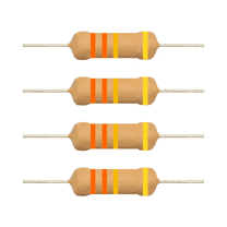 E5-Electronics Carbon Film 3.3 Ohm Resistors 1/2 Watt 20 Count