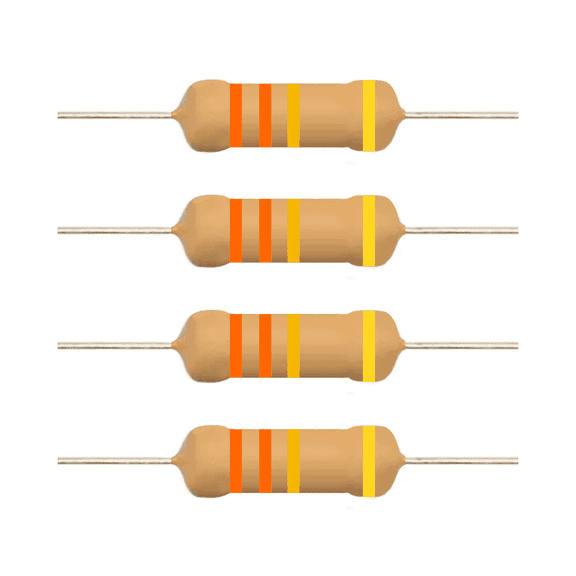 E5-Electronics Carbon Film 3.3 Ohm Resistors 1/2 Watt 20 Count