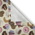 thumbnail image 6 of Ambesonne Colorful Valance & Curtain, Coffee Cups Cookies, 55"x24", Multicolor, 6 of 6