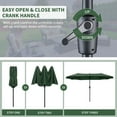 thumbnail image 6 of Autlaycil 13ft Patio Umbrella with Crank System and Sturdy Ribs, Sun Protection for Garden, Deck, Poolside, Outdoor - Green, 6 of 7