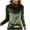 Army Green, variant on Jewelreauty Velvet Long Sleeve Shirts for Women Plus Size Mock Turtleneck Tunic Tops Casual Slim Fit Blouses (S, Coffee)