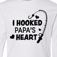thumbnail image 4 of Inktastic I Hooked Papa's Heart with Fishing Rod Long Sleeve Youth T-Shirt, 4 of 5