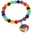 thumbnail image 2 of Beaded Bracelet for Women and Men with Agate Stone Multi Color for Fishing Use Lightweight Portable, 2 of 5