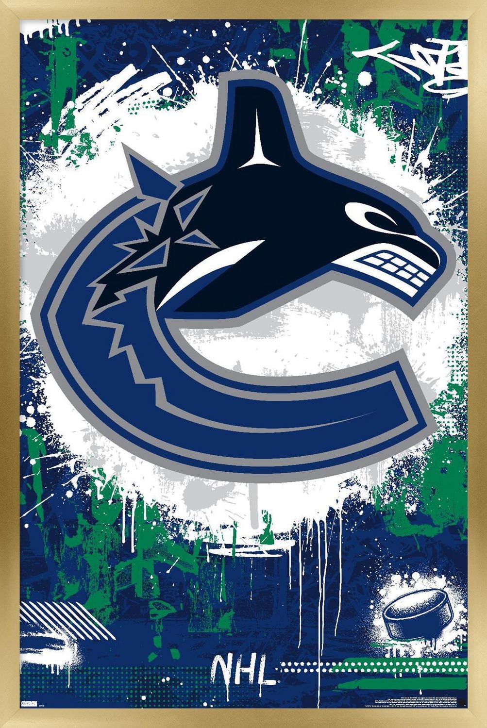 NHL Vancouver Canucks - Maximalist Logo 23 Wall Poster, 22.375" x 34"