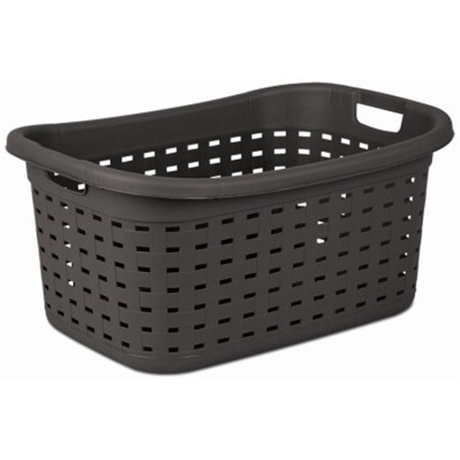 12756P06 26 in. Espresso Color Weave Laundry Basket