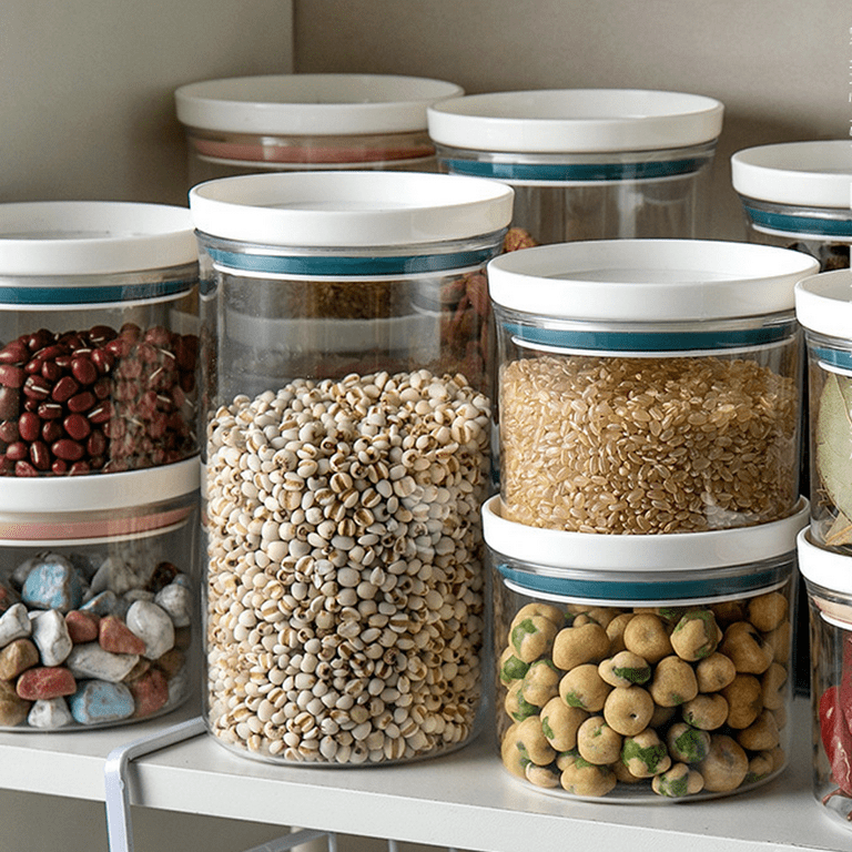 Tarros para alimentos en la cocina - Decorar Hogar  Glass jars with lids,  Kitchen jars storage, Glass kitchen canisters