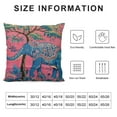 thumbnail image 5 of ONETECH Chinoiserie Chic Asian Pillow Covers Pink with Elephant Tree Flower Home Decor Pillow Covers Chinoiserie Hot Pink Animal Floral Throw Pillow Covers for Car Chair Sofa, 5 of 5