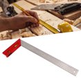 thumbnail image 1 of Framing Square, Professional Measurement Ruler 90 45 Degree Woodworking Square Carpenter Square Metal Ruler Right Angle Ruler Carpenter Square Layout Tool with Level Bubble, 1 of 7