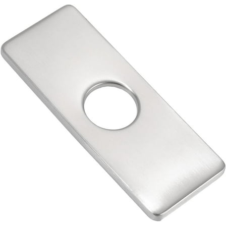 Rectangle Sink Hole Cover for Kitchen Stainless Steel Deck Plate Faucet Plate Faucet Hole Cover Pull Down Tap Kitchen Plumbing Accessory for Bathroom Kitchen Sink Tap 6.3×2.56In Golden