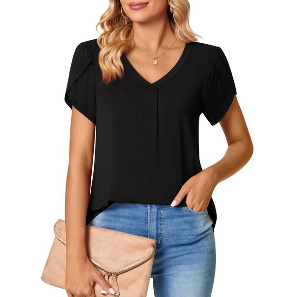 Ichuanyi liquidación de manga casual para mujeres tops con cuello en v ICHUANYI WER2023081603217