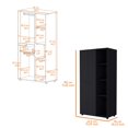 thumbnail image 7 of Miekor Furniture Austin 1-Drawer Armoire Closet Black B5A8301, 7 of 7