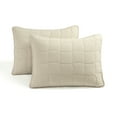 thumbnail image 5 of Lush Decor Cloud Gauze Quilt Set, 3 Piece Set, Full/ Queen, Neutral - Textured Soft Bedding Set - Neutral Home Decor - Lightweight Summer Quilt - Minimalist & Modern Bedroom Decor, 5 of 8