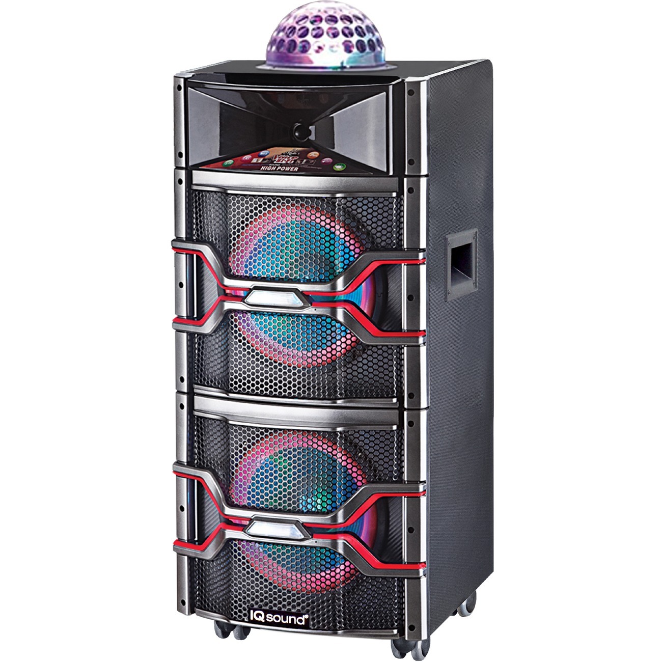 2 x 12" Bluetooth Professional DJ Speaker with Disco Lights Walmart