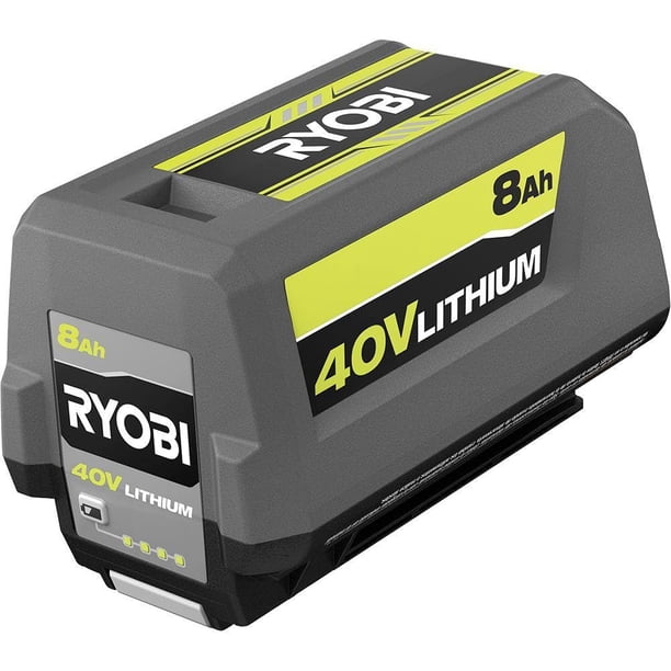 Batería RYOBI de iones de litio de 40 V y 8 Ah con 4 veces más autonomía