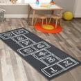 thumbnail image 5 of Ottomanson Washable Flatweave Kids Hopscotch 3x6 Play Mat Area Rug, 2'7" x 6', Grey, 5 of 11