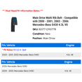 thumbnail image 2 of Main Drive Multi Rib Belt - Compatible with 2000 - 2001, 2003 - 2006 Mercedes-Benz S430 4.3L V8 2004 2005, 2 of 2