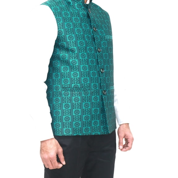 Luxe Jacquard Nehru Jacket for Men - Designer Formal Party Wear, Stylish Indian Wedding Vest Coat, XS to XXXL - Premium Men's Traditional & Designer Vest Coat/Jacket