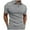 Grey, variant on FBMDBB Male Summer Casual Striped Fabric T Shirt Button Turn Down Collar Short Sleeve Soild Color Top Mens Shirt Medium Extra Long T Shirts for Men