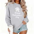thumbnail image 2 of Busydd Valentines Tops for Women Trendy Round Neck Love Heart Print Sweatshirts for Women, 2 of 5