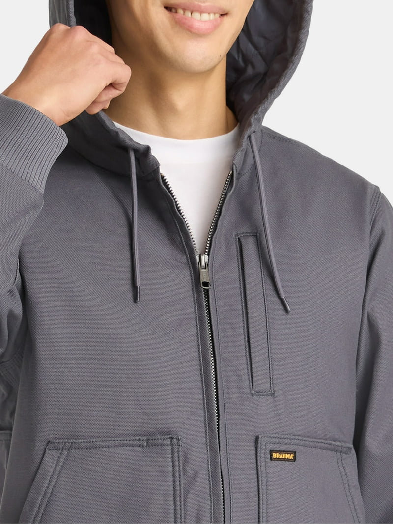Brahma Men's and Big Men's Insulated Hooded Workwear Jacket