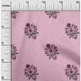 thumbnail image 1 of oneOone Cotton Silk Blush Pink Fabric Leaves & Floral Block Dress Material Fabric Print Fabric By The Yard 42 Inch Wide, 1 of 4