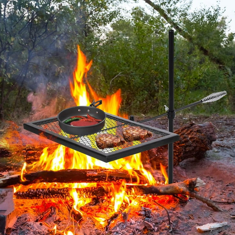 Camp Fire Pits Over Fire Cooking Grate Swivel Campfire Grill Grate