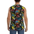 thumbnail image 4 of Uemuo Monster Car Pattern Men's Sleeveless T-Shirt,Muscle Athletic Tank Top, Moisture-wicking Quick-dry Breathable Classic Tee Top for Gym Run Outdoor Sports-XX-Large, 4 of 8