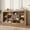 63”&Oak, variant on Winkalon Modern Farmhouse 7-Cube Storage Organizer Bookcase, 71” Wide Bookshelf, Large Floor Standing Cubby Shelf Unit with Anti-Tip Kit for Home Office, Living Room, Bedroom,Black