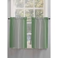 thumbnail image 3 of Tier Curtains 45 Inches Long, Green Grey Ombre Window Treatment Curtain Drapes, Modern Gradient Abstract Art Small Curtain Drapes for Bathroom Laundry Room, 27.5"x45", 2 Panels, 3 of 7