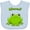 AE-Light Blue, variant on Inktastic Kisses? Cute Frog Boys or Girls Baby Bib