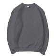 thumbnail image 5 of WTXUE Sweatsuits, Women's Fashionable Sports Casual Solid Color Jacket Sweatshirt Trousers Round Neck Suit, Women, Dark Gray S, 5 of 5