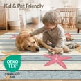 thumbnail image 4 of ODIKA 5'x7' Machine Washable Non-Slip Area Rug, Vintage Driftwood Starfish Nautical Bath with Weathered Design High Traffic Rug, Beige, 426902, 4 of 7