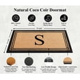 thumbnail image 7 of A1HC Black/Beige 24 in x 39 in Front Door Mat Coir PVC Classic Border Entryway Mat Heavy Duty Boot Scrapper Monogrammed Doormat, 7 of 7