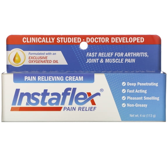 Instaflex Pain Relief Cream Delivers Clinically Studied Pain Relief from Arthritis, Back Pain, Strains and Joint and Muscle Pain (4 oz)