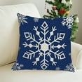 thumbnail image 2 of Cinvoph 18"x18" Christmas Reindeer Snowflake Pillow Cover Decorative Throw Pillow Cases for Winter Xmas New Year, Soft Cushion Covers for Couch Sofa Bed Home Party Decoration, 2 of 6