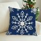 thumbnail image 1 of Fundas de Cojín Navideñas de 45X45 Cm con Estampado de Copos de Nieve y Ciervos En Rojo y Blanco. Fundas Decorativas para Cojines Decorativos Del Hogar, Sofá, Cama o Coche., 1 of 6