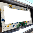 thumbnail image 6 of 1 Pcs Sunflowers with splashes License Plate Frame, License Plate Cover for Car Decorative Parts, Aluminum License Plate Bracket Holder Rust-Proof Weather-Proof for US Standard Car, 6 of 9