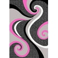 thumbnail image 6 of PREMIUM 3D Effect Hand Carved Thick Modern Contemporary Abstract Area Rug Design 327 Pink 6'6''x6'6'' Round, 6 of 11