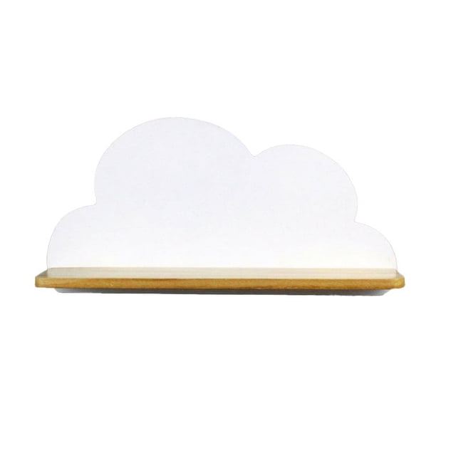 Estante de pared con forma de nube, estante de almacenamiento, decoración de madera, estante de madera plegable