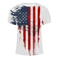 thumbnail image 4 of Runfenguu Shirts for Men Comfy Casual America Flag Printed Short Sleeve T Shirts Summer Basic Tee, 4 of 5