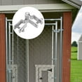 thumbnail image 6 of Uxcell Chain Link Fence Gate Post Hinge, 1" x 1" Galvanized Steel Chain Link Fence Post Hinges Heavy Duty Gate Frame Hinge with Bolts and Nuts for Outside Square Pipe, 6 of 7