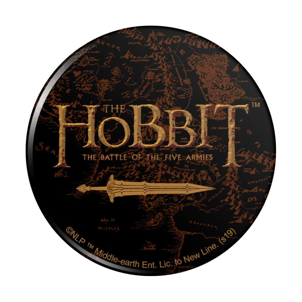 Graphics and More The Hobbit Battle of the Five Armies Logo Pinback