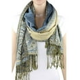 thumbnail image 7 of Luxurious Double Layered Jacquard Big Paisley Pashmina Shawl Wrap Scarf, 7 of 7