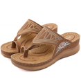 thumbnail image 1 of Embroidered Orthopedic Comfort Flip Flop Sandals for Women 3 Arch Support for Pain Relief, 1 of 5